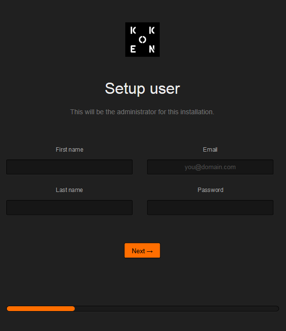  Koken - Setup Utente