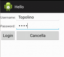 Un modulo di login in Android Un modulo di login in Android